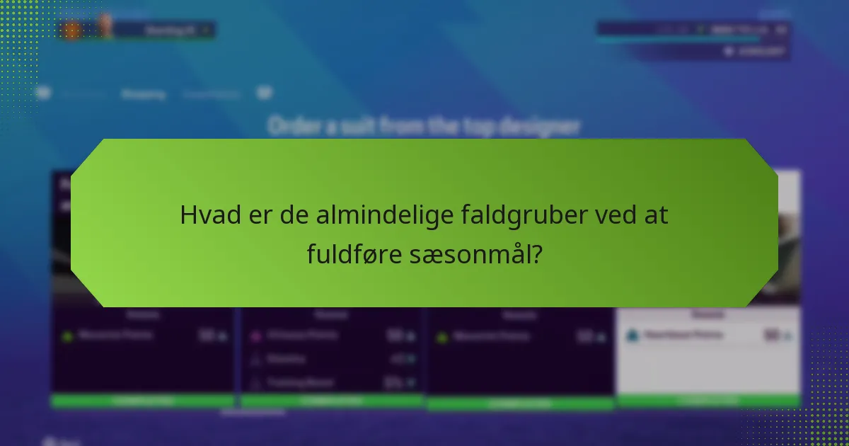 Hvilke belønninger kan spillere optjene fra sæsonmål?