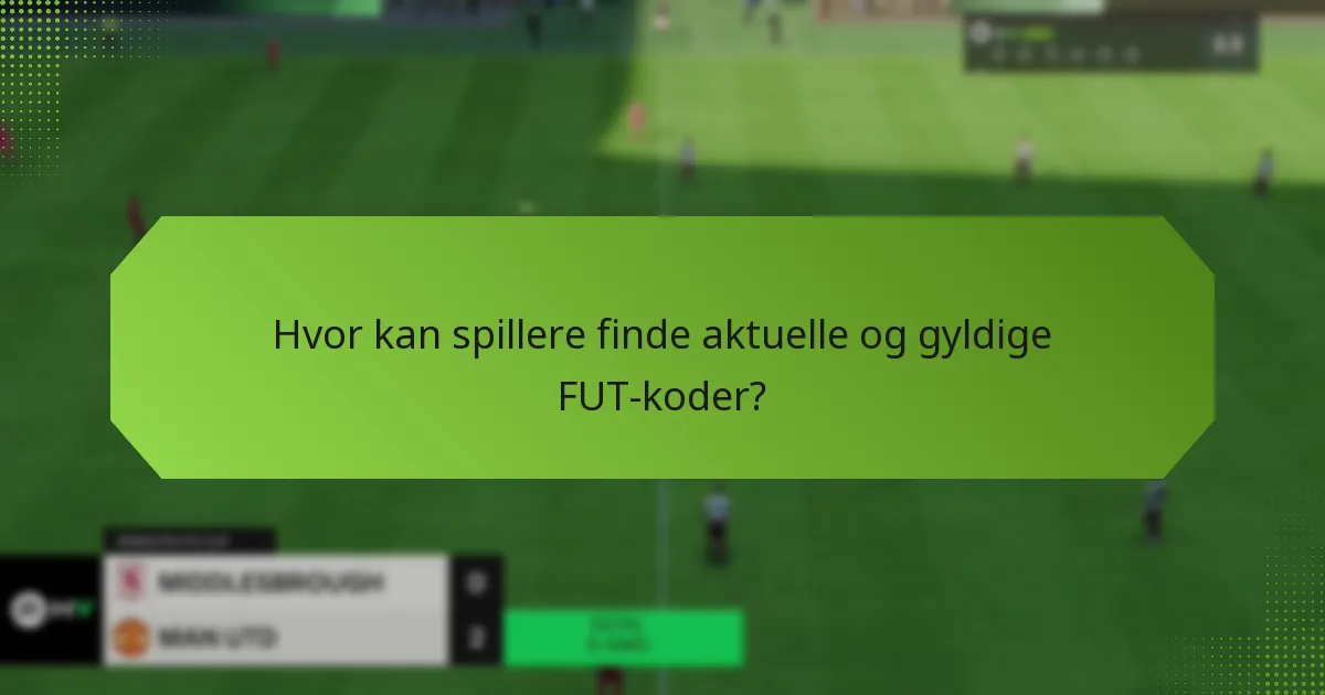 Hvor kan spillere finde aktuelle og gyldige FUT-koder?